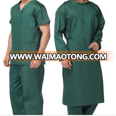 New Designed Hospital Short Sleeved Cotton Surgical Gown, Isolation Clothing, Doctors Medical Uniform